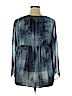DressBarn 100% Polyester Blue Long Sleeve Blouse Size XL - photo 2