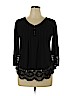 Unbranded Black 3/4 Sleeve Top Size XL - photo 1