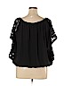 Colleen Lopez 100% Polyester Black Short Sleeve Blouse Size XL - photo 2