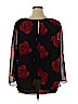 Roz & Ali 100% Polyester Red 3/4 Sleeve Blouse Size XL - photo 2
