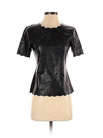 BCBGMAXAZRIA Faux Leather Top (view 1)