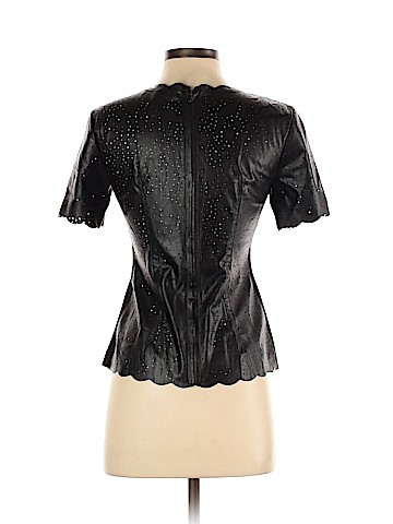 BCBGMAXAZRIA Faux Leather Top (view 2)