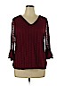 Roz & Ali Red 3/4 Sleeve Top Size XL - photo 1