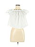 Love J 100% Polyester White Short Sleeve Blouse Size M - photo 1