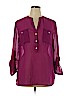 Apt. 9 100% Polyester Purple Long Sleeve Blouse Size XL - photo 1