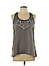 Eyeshadow 100% Polyester Gray Sleeveless Blouse Size L - photo 1