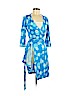 Diane von Furstenberg 100% Silk Blue Casual Dress Size 8 - photo 1