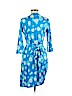 Diane von Furstenberg 100% Silk Blue Casual Dress Size 8 - photo 2