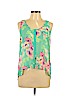 Candie's 100% Polyester Green Sleeveless Blouse Size L - photo 1