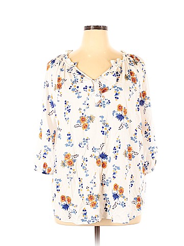 a.n.a. A New Approach Long Sleeve Blouse (view 1)