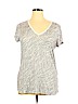 White House Black Market Silver Short Sleeve Top Size XL - photo 1