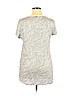 White House Black Market Silver Short Sleeve Top Size XL - photo 2