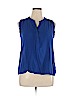 Merona 100% Rayon Blue Short Sleeve Blouse Size XL - photo 1
