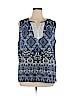Breckenridge 100% Cotton Blue Sleeveless Blouse Size XL - photo 1