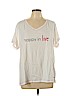 Peace Love World 100% Cotton White Short Sleeve T-Shirt Size XL - photo 1