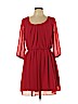 A. Byer 100% Polyester Red Casual Dress Size L - photo 1