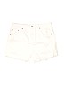 Topshop 100% Cotton White Denim Shorts Size 14 - photo 1