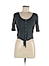 American Eagle Outfitters Gray Short Sleeve Blouse Size M - photo 1