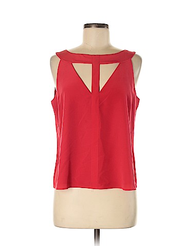 BCBGMAXAZRIA Sleeveless Silk Top (view 1)