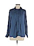 H&M 100% Polyester Blue Long Sleeve Blouse Size 6 - photo 1