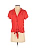 Maeve by Anthropologie 100% Rayon Red Short Sleeve Blouse Size 2 - photo 1