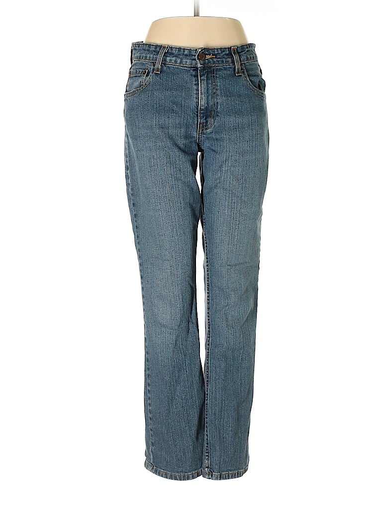 Levi Strauss Signature 100% Cotton Solid Blue Jeans Size 8 - 54% off ...