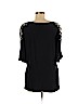 Yoana Baraschi 100% Silk Black Short Sleeve Silk Top Size M - photo 2