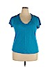 Grace Elements 100% Cotton Blue Short Sleeve Top Size XXL - photo 1