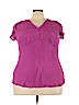 Faded Glory 100% Rayon Pink Short Sleeve Blouse Size 22 - photo 1