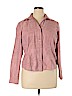 Lemon Grass 100% Polyester Pink Long Sleeve Button-Down Shirt Size XL - photo 1