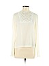 A.L.C. 100% Silk Ivory Long Sleeve Silk Top Size 4 - photo 1
