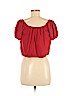 Hollister 100% Viscose Red Short Sleeve Blouse Size M - photo 2