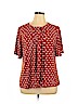 Liz Claiborne Orange Short Sleeve Blouse Size XL - photo 1