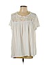 Eri + Ali 100% Cotton White Short Sleeve Top Size XL - photo 1
