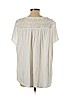 Eri + Ali 100% Cotton White Short Sleeve Top Size XL - photo 2