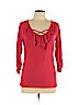 No Boundaries Red 3/4 Sleeve Blouse Size L - photo 1