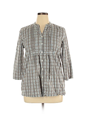 Kim Rogers 3/4 Sleeve Button-Down Shirt (view 1)