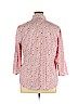 Karen Scott 100% Cotton Pink 3/4 Sleeve Button-Down Shirt Size XL - photo 2