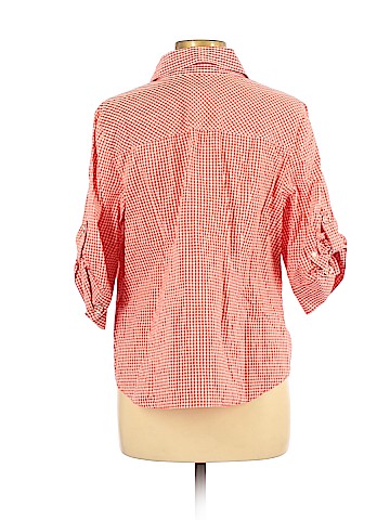 Liz & Co 3/4 Sleeve Button-Down Shirt (view 2)