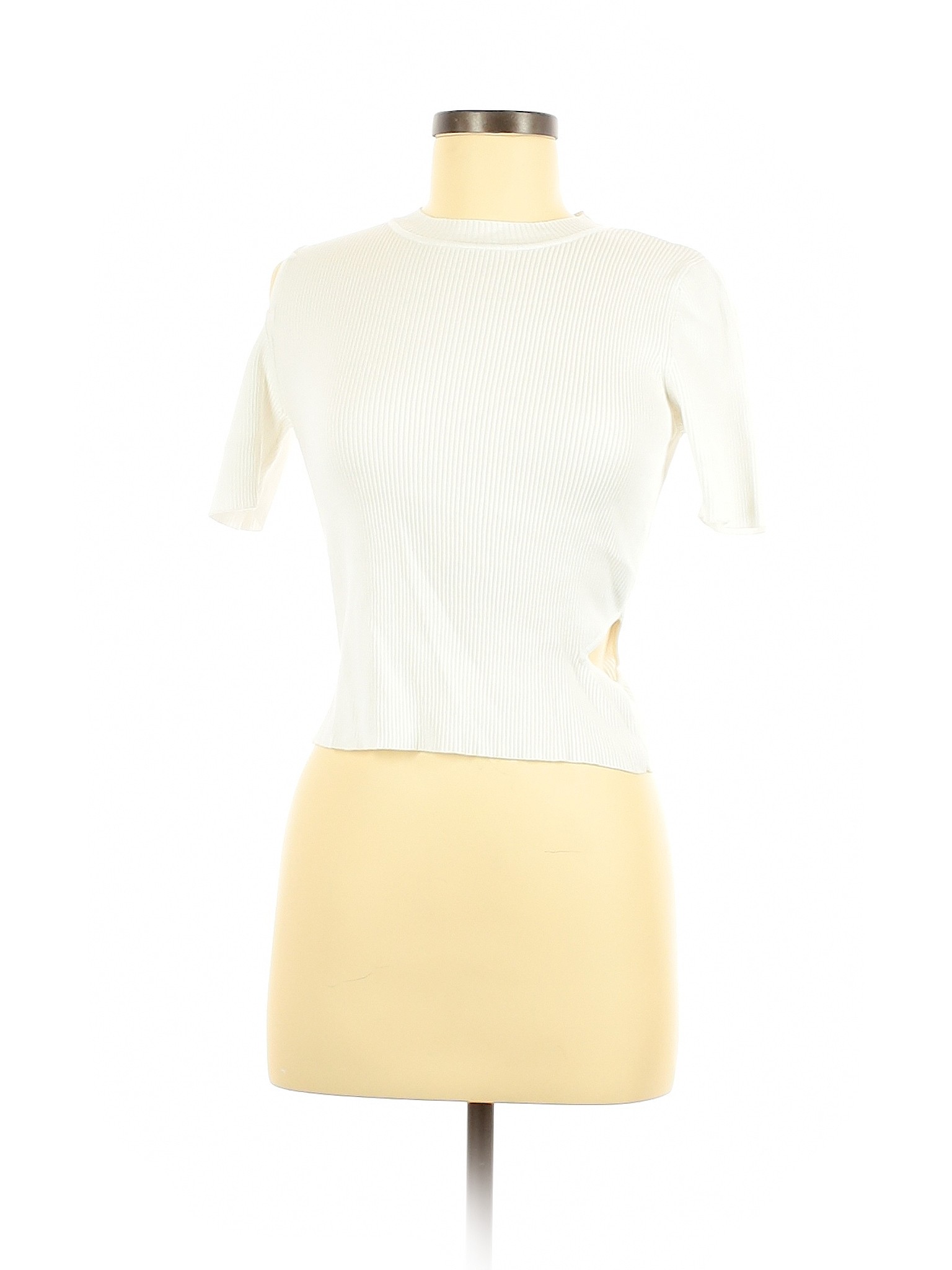 zara white ruched top