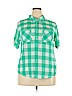 Merona 100% Cotton Green Short Sleeve Blouse Size XXL - photo 1