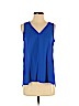 Vince Camuto 100% Polyester Blue Sleeveless Blouse Size XS - photo 1