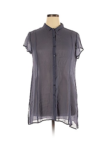 Eileen Fisher Short Sleeve Silk Top (view 1)