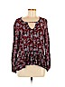 American Eagle Outfitters 100% Viscose Burgundy Long Sleeve Blouse Size M - photo 1