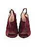 Tesori Burgundy Heels Size 8 - photo 2
