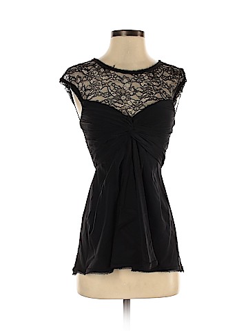BCBGMAXAZRIA Sleeveless Silk Top (view 1)