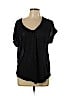 Mudd 100% Polyester Black Short Sleeve Blouse Size L - photo 1