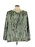 Erika 100% Cotton Green Long Sleeve Top Size 3X - photo 1