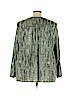 Erika 100% Cotton Green Long Sleeve Top Size 3X - photo 2