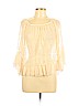 Miss Chievous 100% Nylon Tan 3/4 Sleeve Top Size L - photo 1